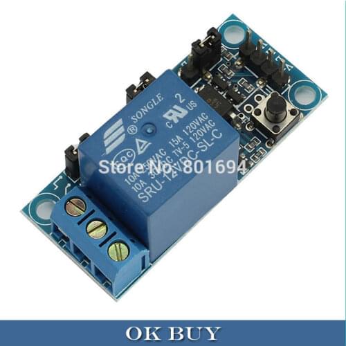 Exclusive Launch Of A Way 1 Channel DC 12V 10A Self-locking A Key Switch Multifunctional Relay Module With Optocoupler Isolation