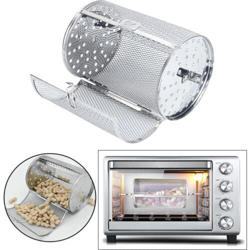 Oven Grilled Roaster Cage Kitchen Rotisserie Grill Roaster Drum Oven Basket Oven Roast