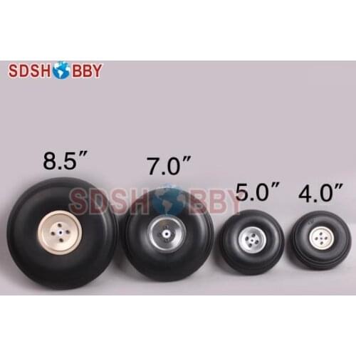 4.0'' RC Airplane PU wheel with CNC Aluminum Hub (D101.6 x H35 x 5mm)