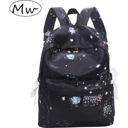 Korean Style Fashion Printing Backpack Women Oxford Waterproof Summer Bagpack for Teenage Girl College Student Tourist Schoolbag