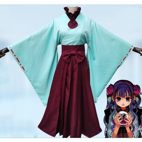 Anime Comic Toilet bound Hanako kun Cosplay Costumes Akane Aoi Cosplay Costume Kimonos Long Dresses Clothes Suits Witch Sets
