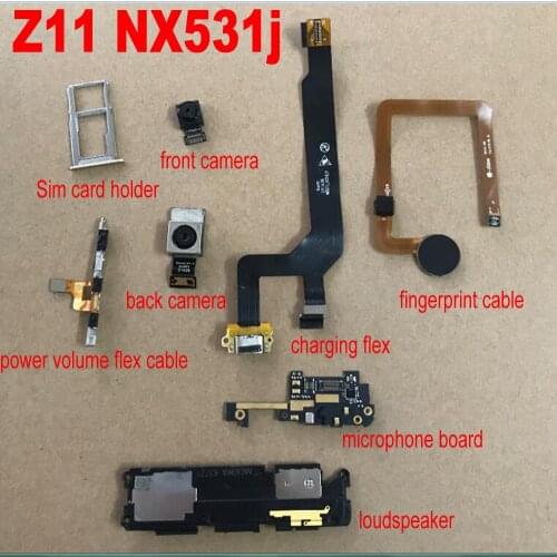 Tested Front or Rear big Back Camera Module with Flex Cable For ZTE Nubia Z11 NX531j NX531 usb charging board & fingerprint