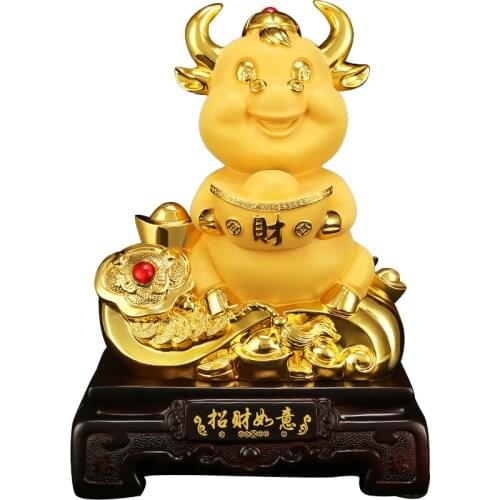 Wall Street Ox Cattle Zodiac Wang City Taurus Office Home Living Room Mascot Decoration Crafts Figurines Miniatures Ornaments