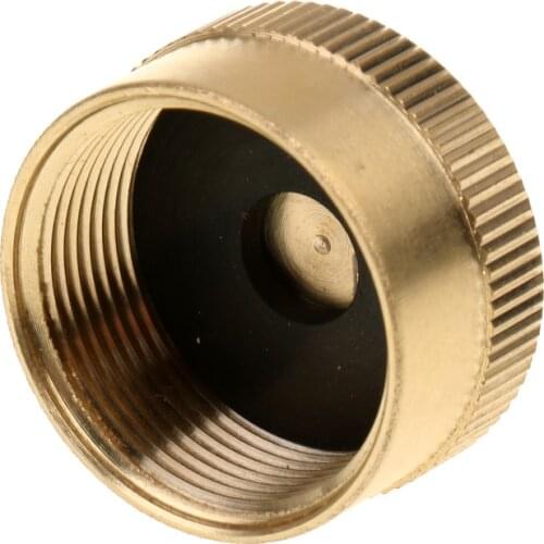 Solid Brass Gas Tank Cap 1lb Propane Bottle Cylinder Protect Camping Hiking