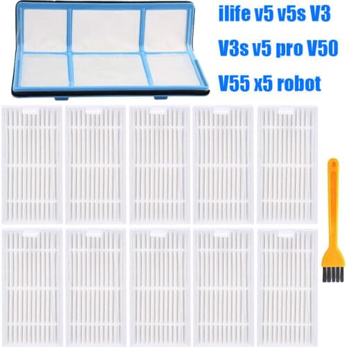 Original 1*Primary filter+9* Efficient Hepa Filter for chuwi ilife v5 v5s V3 V3s v5 pro V50 V55 x5 robot vacuum cleaner Parts