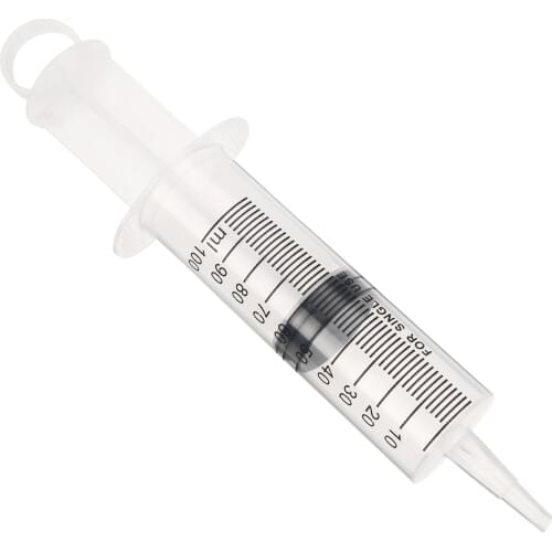 1Pc Translucent Measuring Syringe 100ml Plastic Syringe With Cover Measuring Nutrient Hydroponics For Accurately Measured