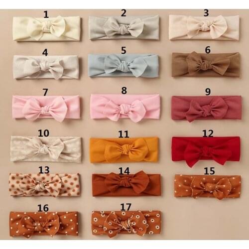 Kid Baby Headwrap Baby Girl Headband Solid Color Hair Band For Girls Hair Bows Head Wrap Printing Kids Cotton Turban Hairbands