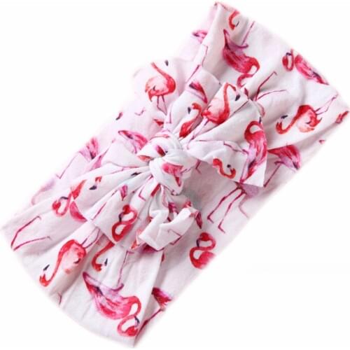 Baby Girl Headbands Nylon Hair Band For Girl Bohemian Style Turban Floral Headwrap Newborn Photo Props Bowknot Headwear