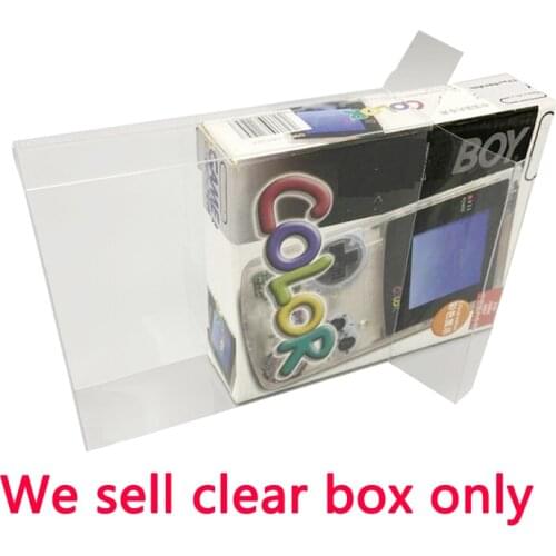 Clear transparent PET box cover For GBC for game boy color game console storage protection collection box