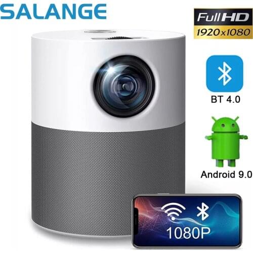 Salange Mini Projector Full HD 1080P P40 LED Projetor 4K Video Bluetooth Beamer 5000 Lumen Android Projectors Smart Home Theater