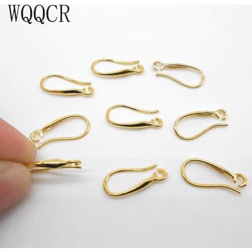 WQQCR Hot Sale 10PCS Lot Fashion Jewelry Components 925 Silver GOLG NEW Earrings Accessories For Women Earring Hooks Fitting