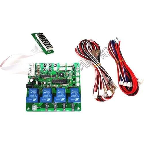 Coin Acceptor Control 4 Devices JY21 Timer Control Board with 4-digits Display for Coin-operated Arcade/Massage/Washing Machine