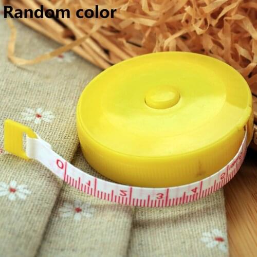 1Pc 60"" 150cm Retractable Sewing Tailor Cloth Craft Soft Flat Tape Body Measure Tape Ruler Tool Dieting Tapeline Random Colors