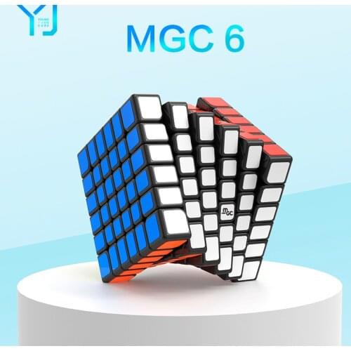 YJ MGC 6 M Cube 6x6x6 magnetic magico cube 65mm Stickerless yongjun MGC 6 magnets 6x6 Speed puzzle magico cubo Educational Toys