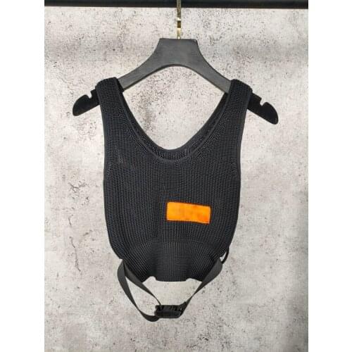 End 10.40 Quality High With Belt Knitted Vest Top Women Print Short Camis New