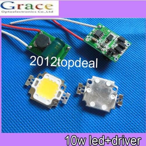 1set 10W Cool /Warm White blue/royal blue/uv 10000 20000k 30000k High Power LED + 12v 24v 10w 900ma led driver