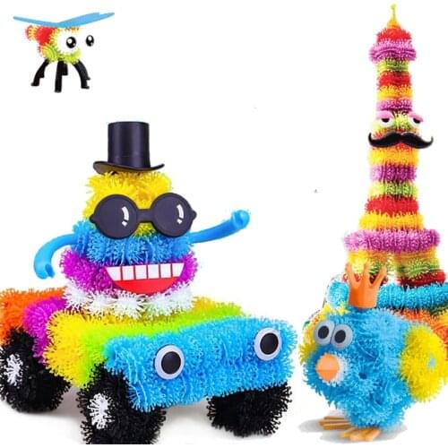 1000PCS/Set Assemble Puzzle DIY Puff Ball Squeezed Ball Creative Thorn Ball Creative Handmade Educational Diy Toys Without Box