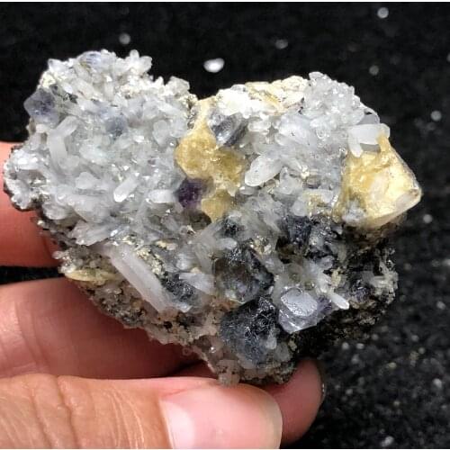 27.7gNatural purple Fluorite Crystal mica mineral specimen stone home decoration halo therapy round vein teaching QUARTZ GEM