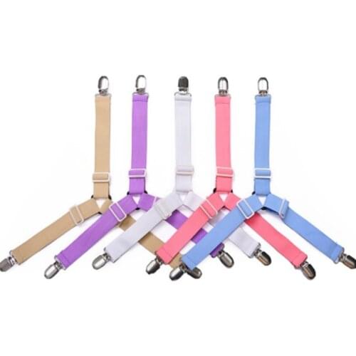 4Pcs/set Grippers Suspender Cord Hook Loop Clasps Adjustable Elastic Mattress Cover Adjustable Bed Sheet Fasteners Straps U3