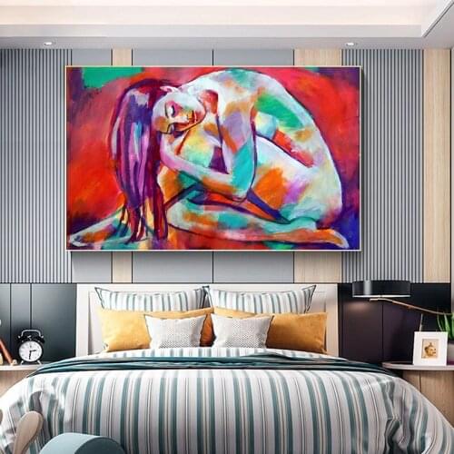 Abstract Art Painting Nude Girl Canvas Painting Posters And Prints Wall Art Pictures Canvas Print Cuadros for Living Room Decor