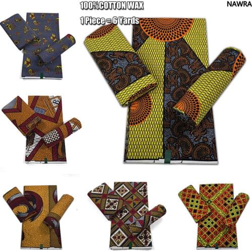 New African Wax Print Ankara Fabrics 100% Cotton Nigerian style patchwork sewing Guaranteed Veritable Real Wax For Dresses X2X-5