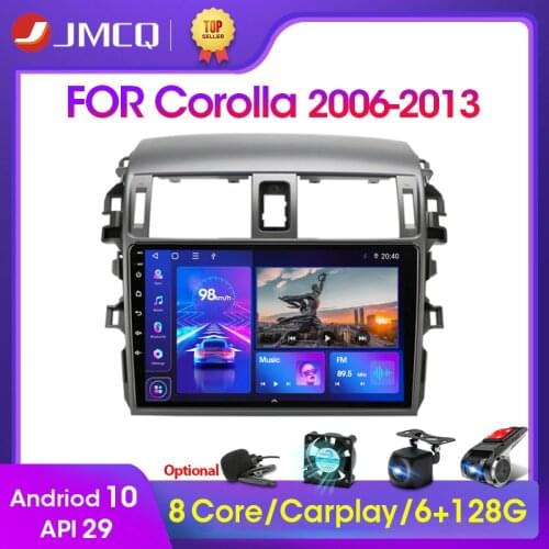 JMCQ Android 9.0 2+32G Car Radio Multimidia Video Player Navigation GPS For Toyota Corolla E140/150 2006-2013 2din Head Unit