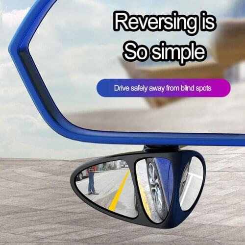Car 360 Rotatable Rearview Mirror Auxiliary Mirror Expand The View Range Truck Three-sided Mirror Avoid Blind Spots Auto Parts