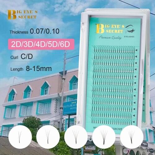 Big eyes secret Silk Lashes 2D-6D Premade Volume Fans False Eyelashes Individual Semi-permanent Eyelashes Extension