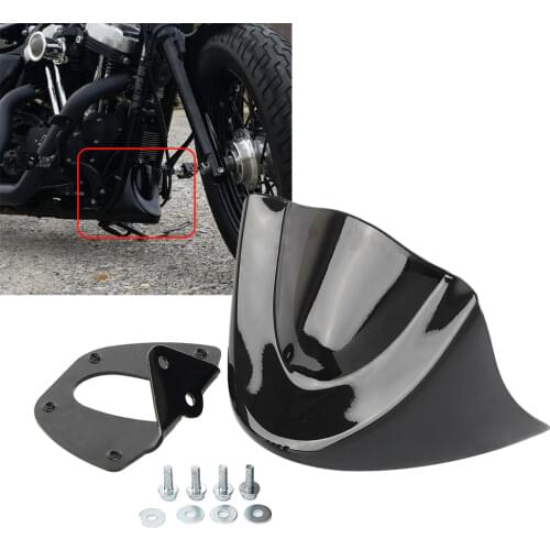 Motorcycle Motorbike Mudguard Gloss Black Lower Front Chin Spoiler Air Dam Fairing Cover For Harley Dyna 2006-UP