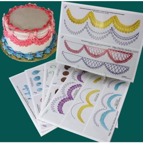 Kitchen DIY Creative DIY Decorating Practice Drawing Board Drawing 23Pcs Drawing Buttercream Pastry A1029