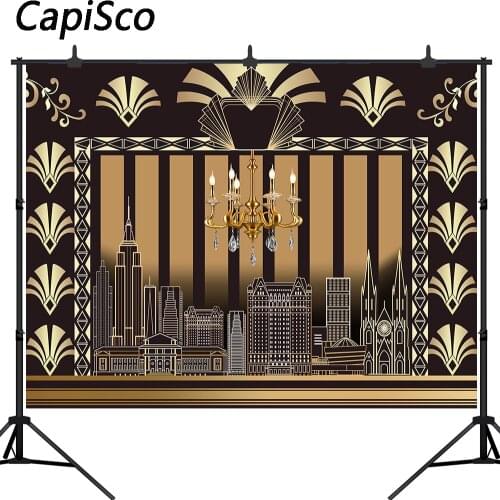 Capisco Photography Backdrop The Great Gatsby Background Vintage Dance Birthday Wedding Party Decoration Photo Booth Banner