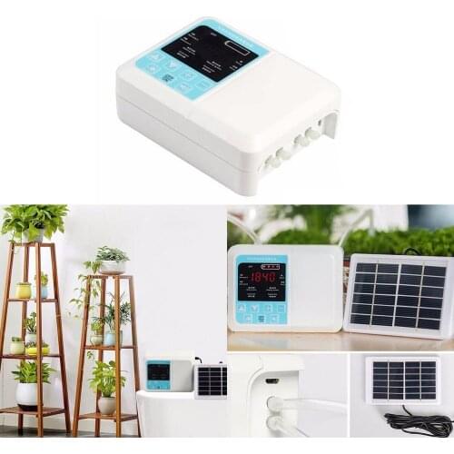 SHGO HOT-Pump Intelligent Garden Automatic Watering Device Solar Energy Charging Potted Plant Drip Irrigation Water Pump Timer S