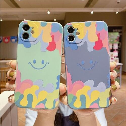 Art Colorful Graffiti Smiley Phone Case for OPPO A72 A55 A52 A35 A11 A9 A8 A3 R17 Reno6 Pro Reno4 5G Realme V5 V15 X7 Pro
