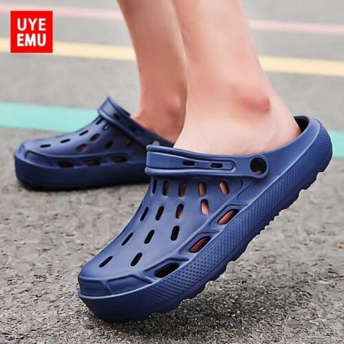 UYEEMU Summer Sandals Hollow Shoes 2021 New Personality Trend Non-Slip Outer Wear Soft-Soled Beach Shoes Flip Flop Size 39-46