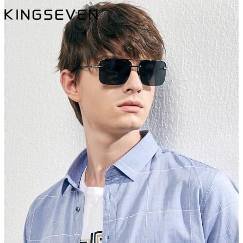 KINGSEVEN New 180° Stretch Temples Design Mens Alloy Sunglasses 2020 Luxury Brand Vintage Women Sun Glasses Gafas De Sol N7466