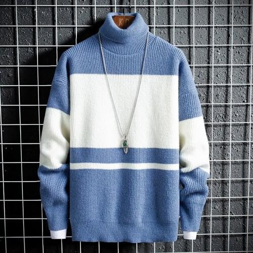 Men sweater new arrival 2019 autumn winter Soft Sweater Thick Knitted Pullover Korean harajuku sweaters warm wool clothing