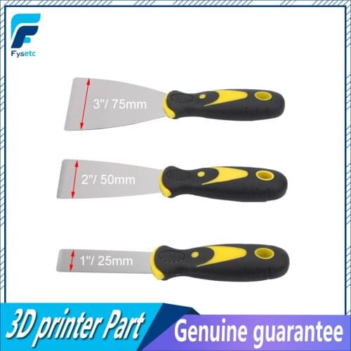 1 Set 3 in 1 Removal Tools Kit Putty Knife 1" 2" 3" Set Stainless Steel Putty Scrapers Tool for 3D Printer Heated Bed Platforms