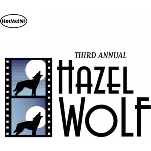 HotMeiNi 13cm x 7.8cm For Hazel Wolf Funny Car Stickers Fashion Occlusion Scratch Waterproof Bumper Window Stickers