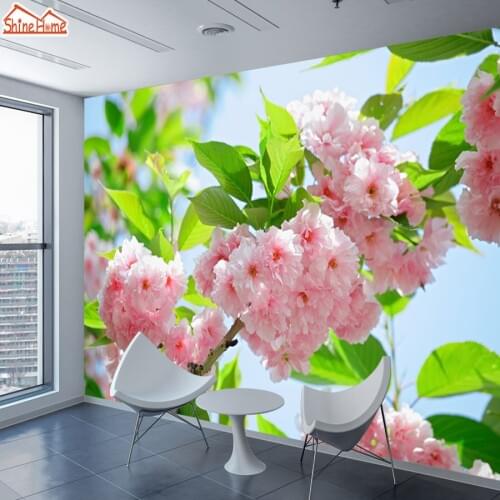 ShineHome-Large Custom 3D Photo Wallpaper Peony Tree Natural Flower Nature Wallpapers for 3 d Living Room Household Wall Paper