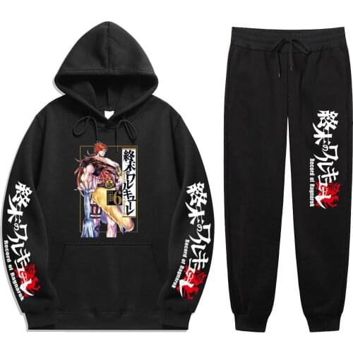 2021 Japan anime Record of Ragnarok autumn new fashion fashion leisure street hip hop Mens Hoodies Pants Two-Piece