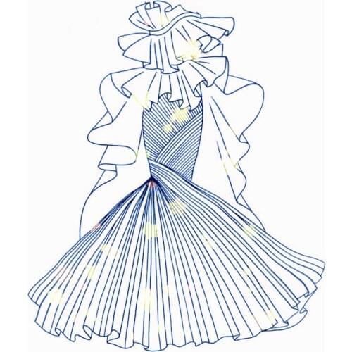 PANFELOU sea-maid dress wedding Scrapbooking DIY Embossing Valentines Day card paper dies cutting die stencils punch Metal