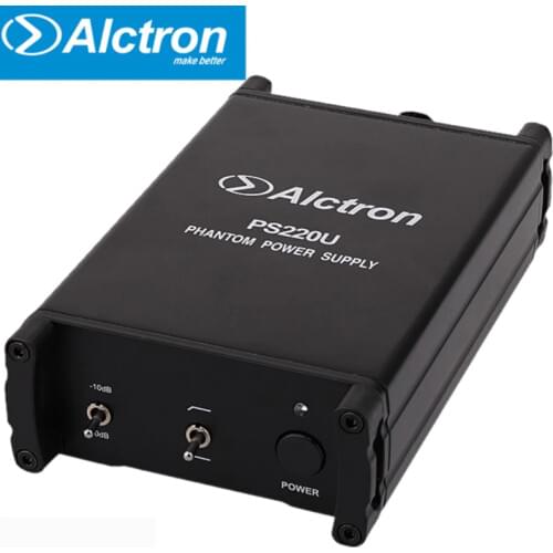 Alctron PS220U 48V phantom power supply USB power supply noise reduction switch lightweight portable for condenser microphone