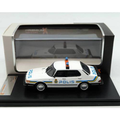 Premium X 1:43 For SAAB 900i Swedish Police 1987 PRD450 Models Car Limited Edition auto Collection