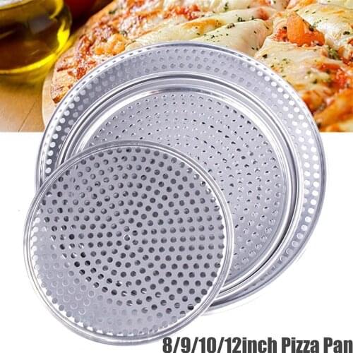 Pizza Baking Tray Plate Home Aluminum Alloy Pizza Pans with Holes Non Stick Round Shape Cooking Supplies