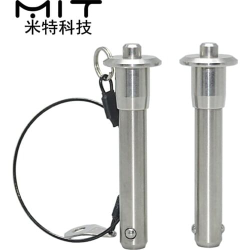 Dia 5mm to 16mm Stainless Steel Quick Release Pin Ball Lock Pins With Ring Length 10mm-100mm