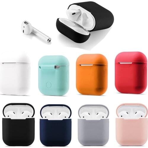 Silicone Earphone Case For Apple AirPods Case Shockproof Bluetooth Wireless Protect Silicone Cover Skin For AirPod Charger Cases