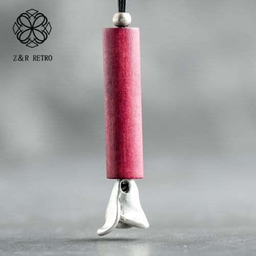 Vintage Wood Jewelry Chokers Necklaces for Women Long Rope Chain necklaces & pendants Jewellery Suspension Flower Plant Original