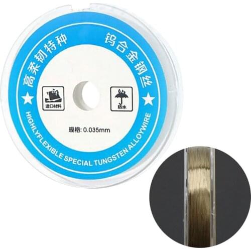 0.035mm Special Tungsten Alloy Wire High Flexible Cutting Line LCD Display Screen Fingerprint Touch Separator Repair 100m