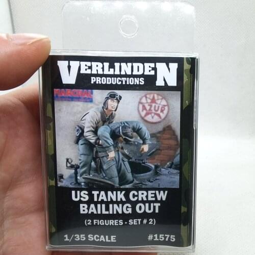 1/35 WWII US Tank Crew No.2 "Bailing Out" (2 Figures/Set) VERLINDEN #1575 Resin Kits Unassembled Uncolored