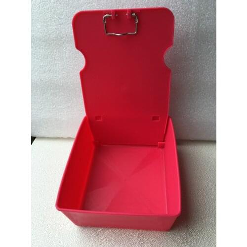1 Pc New Dental Laboratory Working Case Pan Tray With Clip Holder Red Color